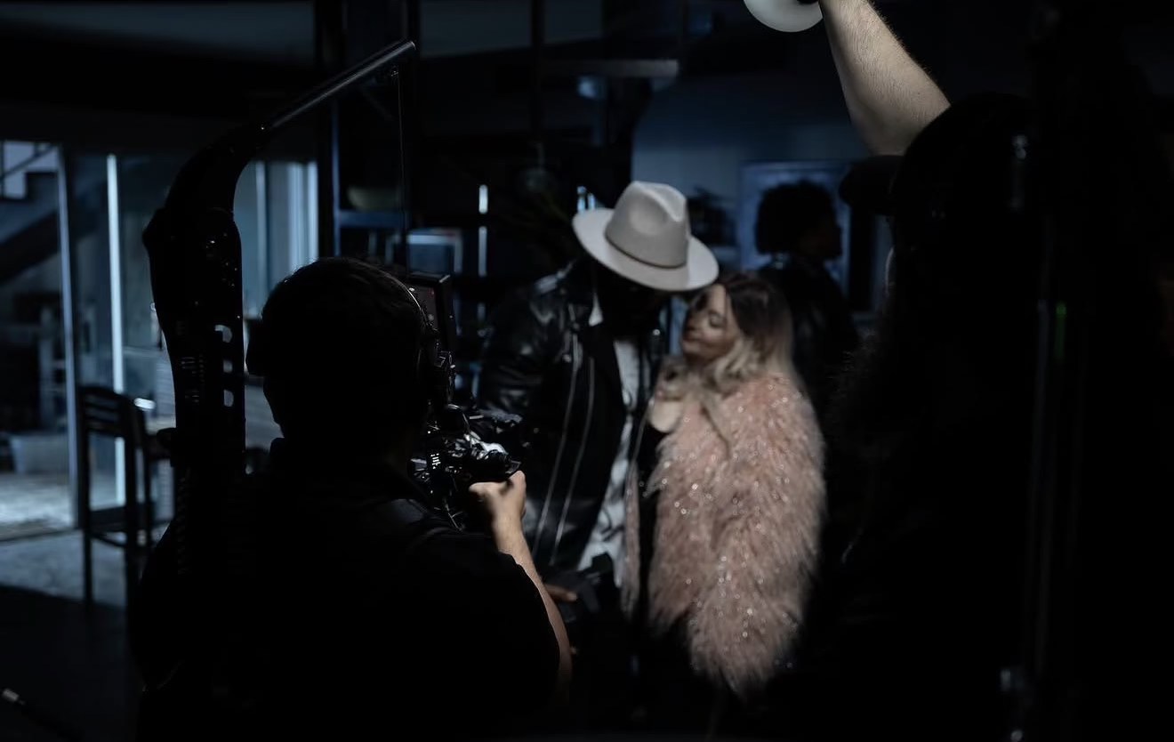 On set — BTS