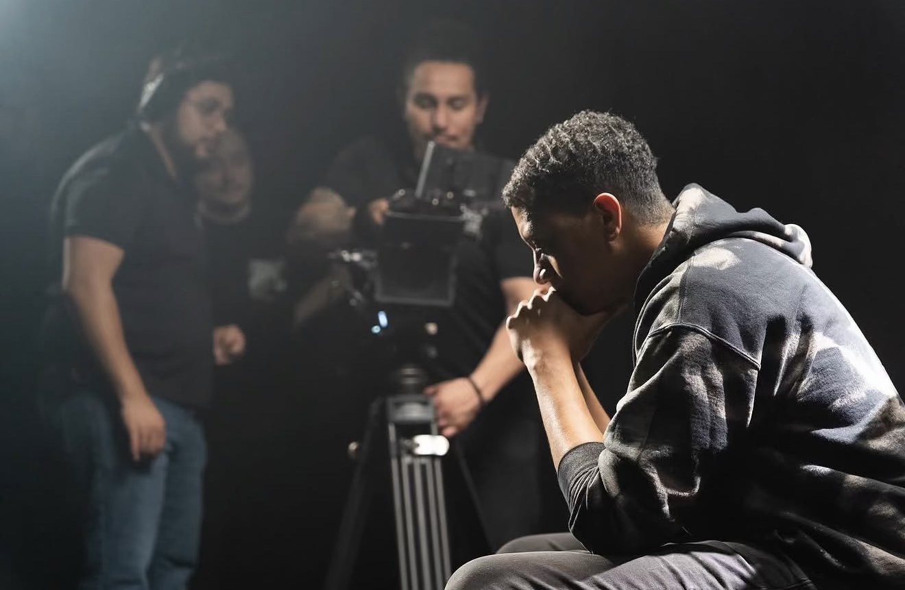 On set — BTS